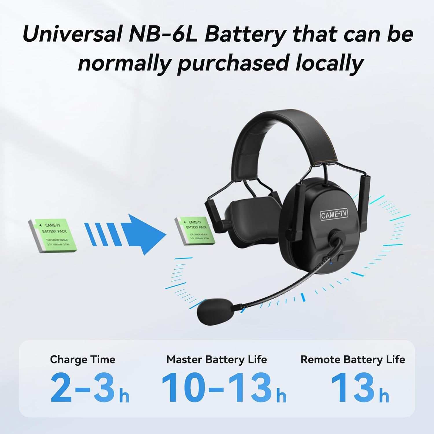 Came Tv Kuminik8 Wireless Intercom Headsets System Full Duplex Noise Cancellation 1500Ft Single Ear Headset For 7 People Team Co