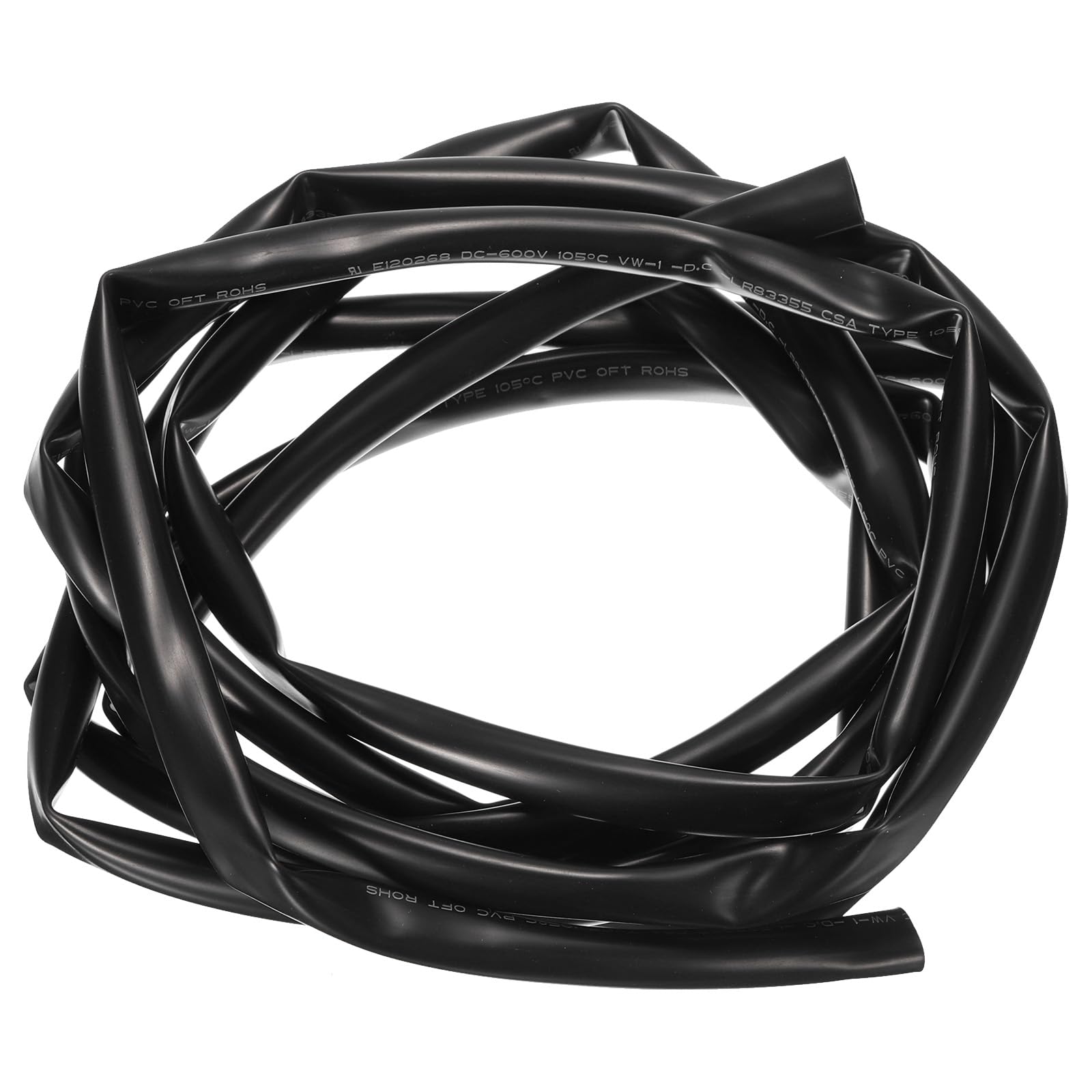 Uxcell Black Pvc Tube Wire Harness Tubing, 9Mm(3/8 Inch) Id, 10Ft Sleeve For Wire Sheathing Protection