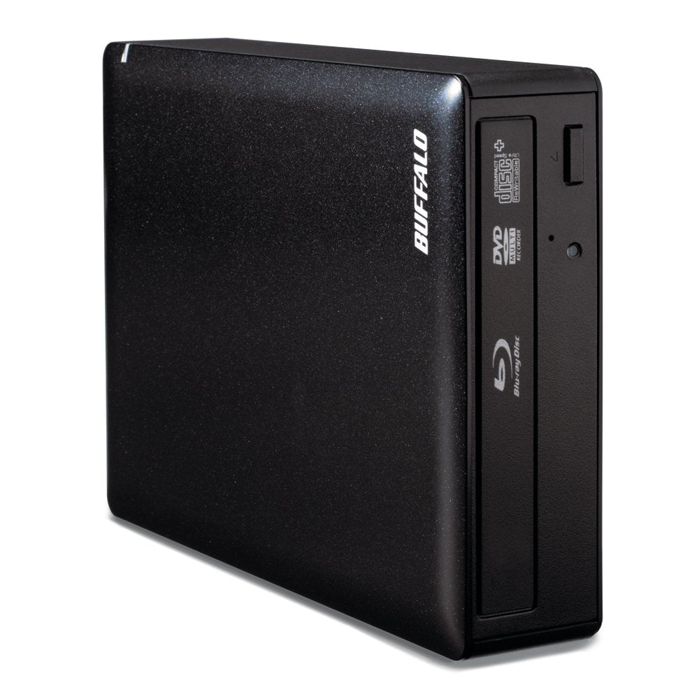 Buffalo Mediastation Desktop 16X External Blu Ray Drive For Pc With Usb 3.0. Plays And Burns Blu Rays, Dvds, And Cds.