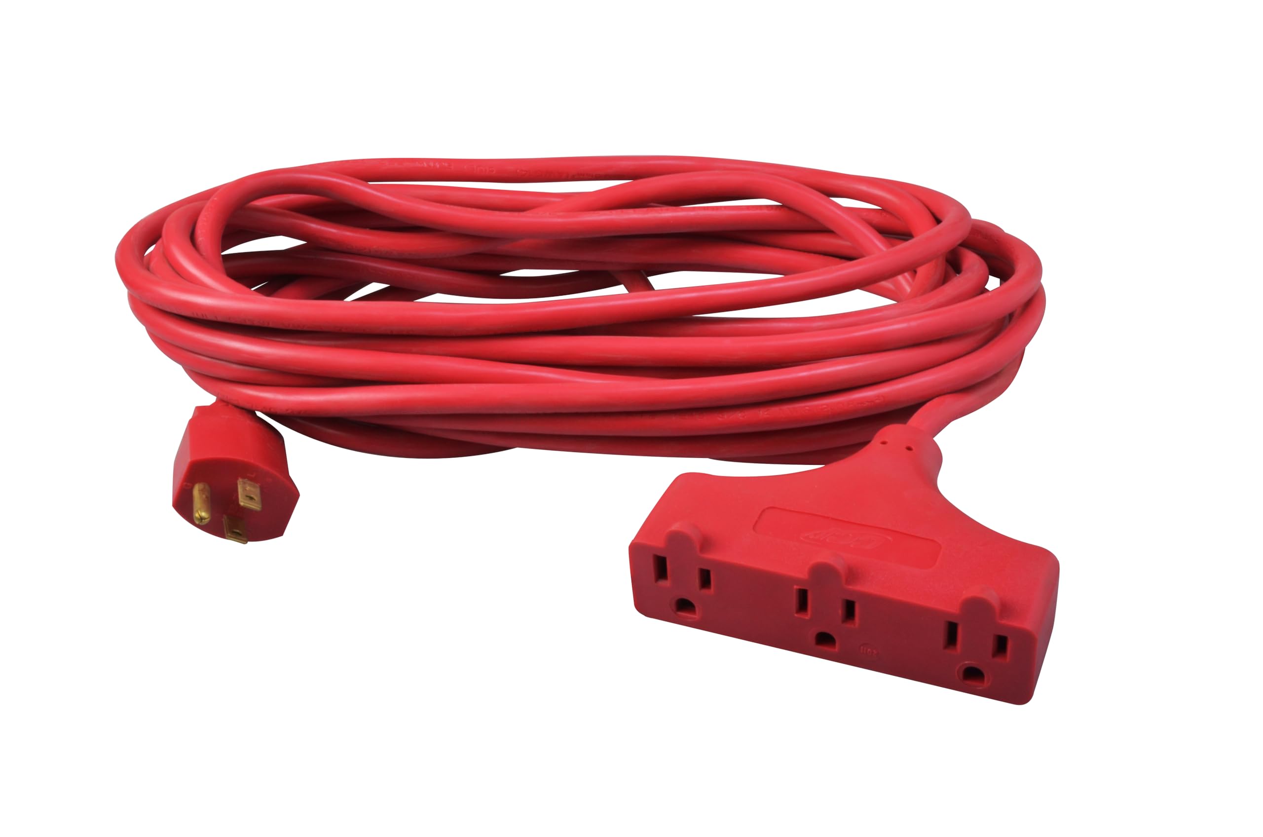 Southwire Medium Duty Extension Cord, 50Ft, 14 Gauge, 3 Conductor,3 Outlet General Purpose Cord, Red, 4218Sw8804