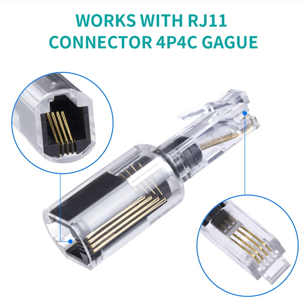 Yolistic (Value Pack Of 2) 360 Phone Cord Detangler Landline Telephone Extended Rotating Black