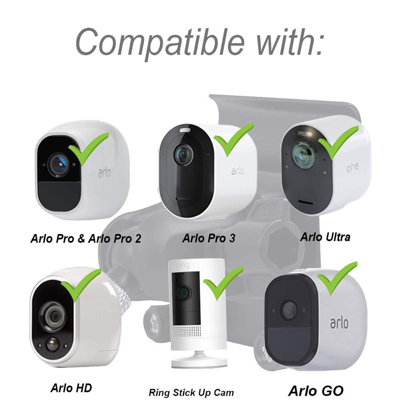 Owokiso Universal Vinyl Siding Hooks For Any Security Cameras With 1/4'' Thread Screw, Compatible With Arlo, Eufy, Wyze, Google