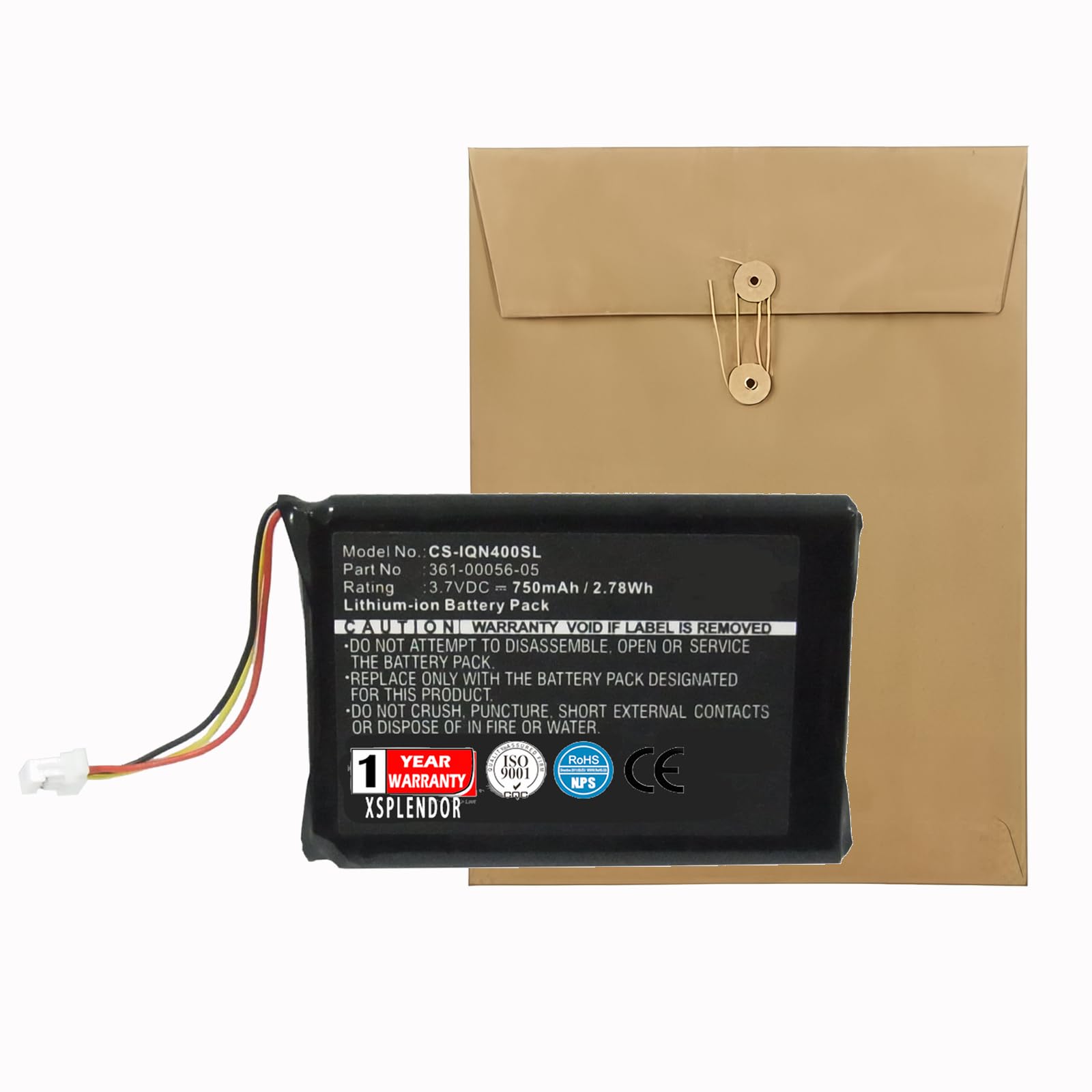 XSPLENDOR Replacement Battery for Nuvi 40 Nuvi 40LM Nuvi 52 Nuvi 52LM Nuvi 56LMT Nuvi 66LM Nuvi 68LMT Part NO 361-00056-05 361-0