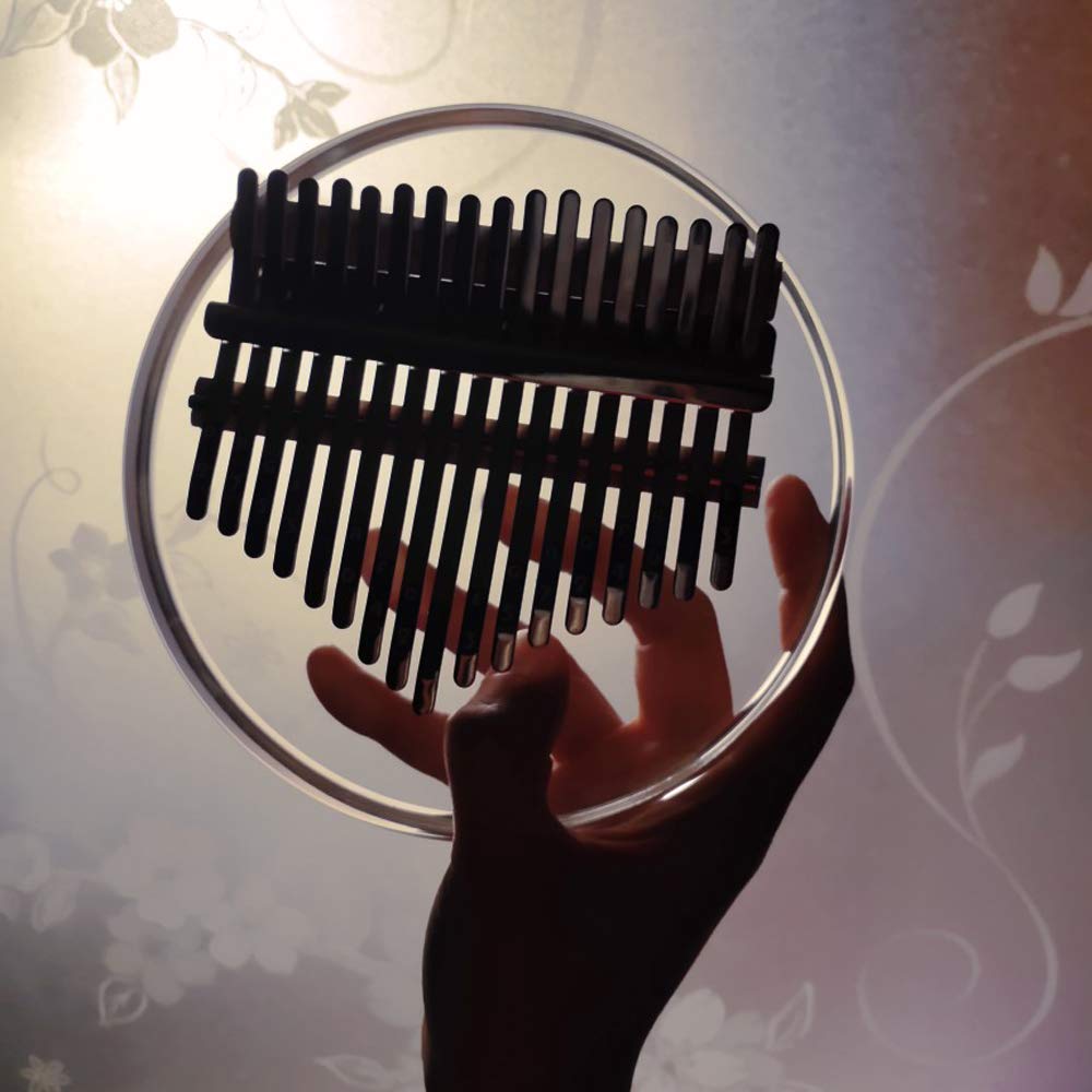 Koldot Kalimba Thumb Piano 17 Key Solid Finger Piano Clear Body Cute Crystal Acrylic Kalimba With Hard Case Gifts With Tuning Ha