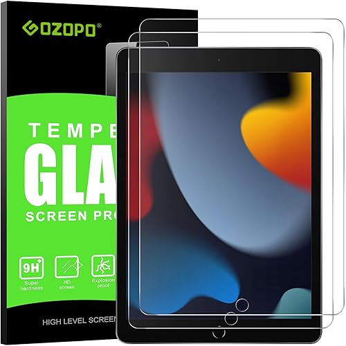 Gozopo 2 Pack] Screen Protector For Ipad 9Th Generation, Ipad 8Th  7Th Generation, Tempered Glass Film For Ipad 102 Inch 2021202