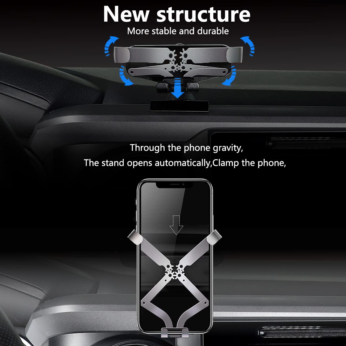 Cheayar Car Phone Holder,Car Phone Mount Tacoma, For All Mobile Phones,Phone Mount Dash Clip, Compatible With Tacoma 2015 2016 2