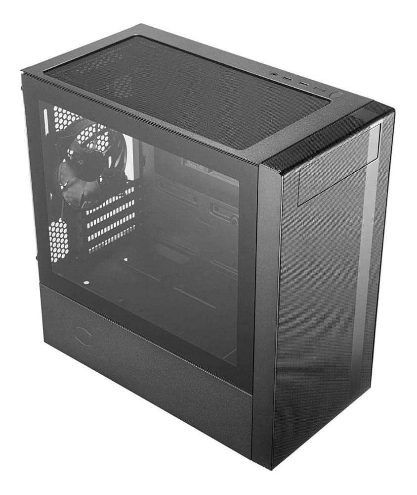 Cooler Master Masterbox Nr400 Micro Atx Tower With Front Mesh Ventilation, Minimal Design, Tempered Glass Side Panel And Single