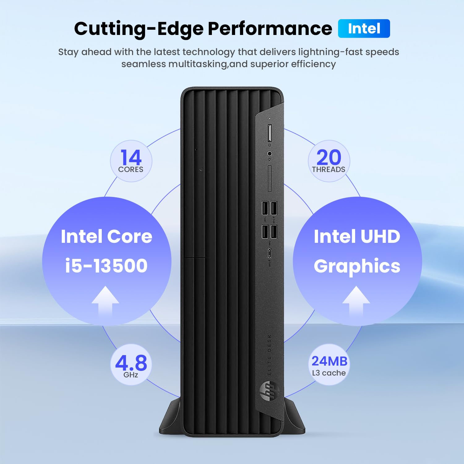 Hp Elite 600 Small Form Factor Business Desktop | 13Th Gen Intel 14-Core I5-13500 | 16Gb Ddr5 | 512Gb Ssd | Hdmi | Dp | Wi-Fi |