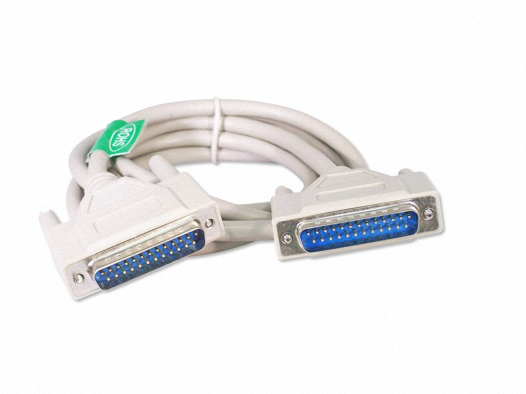 Your Cable Store 6 Foot Db25 25 Pin Serial Port Cable Male/Male Rs232