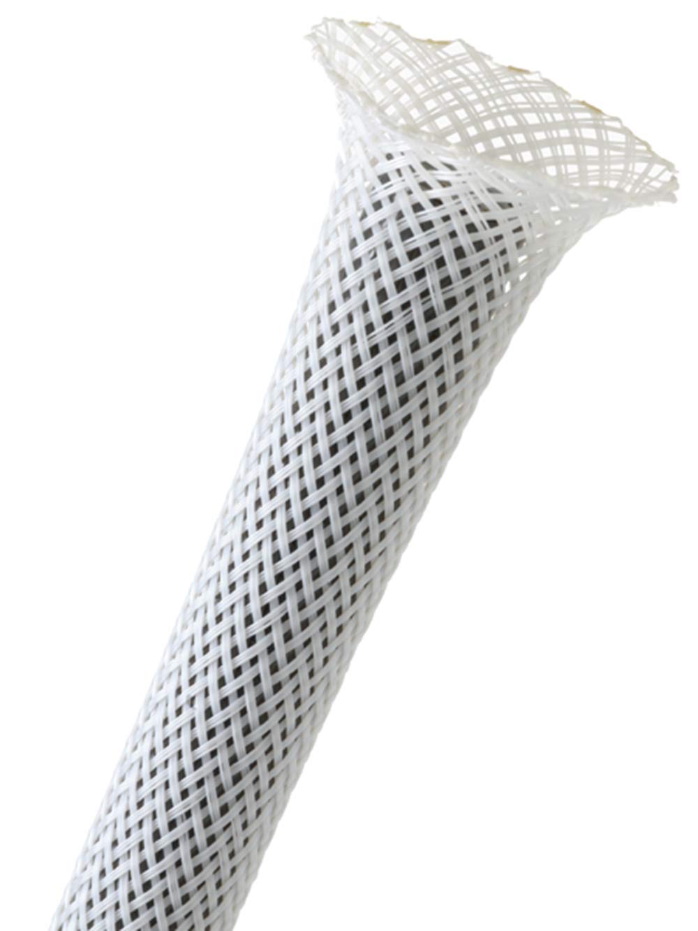 1.75  PET Expandable Braided Sleeving - Color: White - Length: 10FT