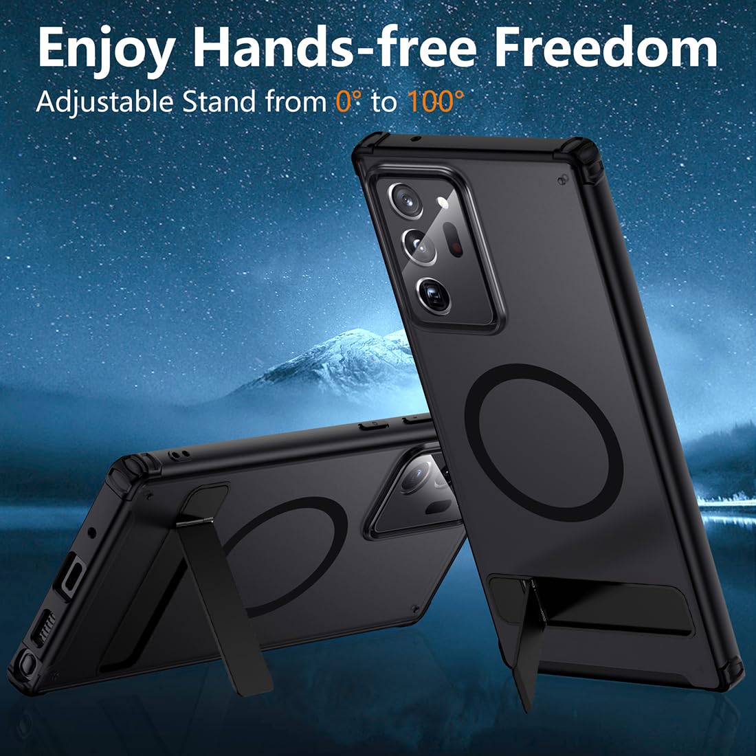 Tianniuke Magnetic Case For Samsung Galaxy Note 20 Ultra, Translucent Matte Anti Fingerprint,Compatible With Magsafe,Adjustable