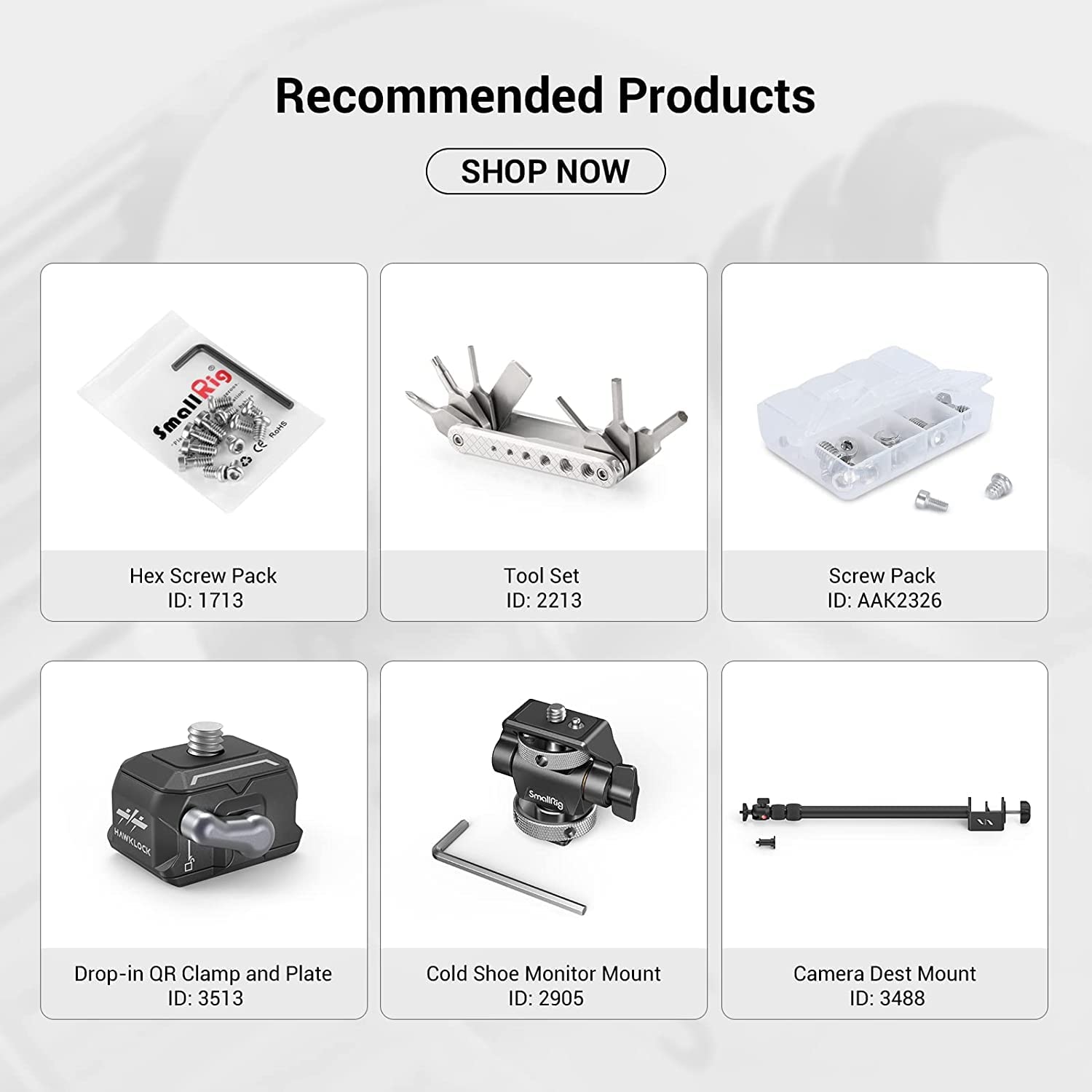 Smallrig 1/4'' To 1/4'' Male Threaded Screw Adapter Double Head Stud For Camera Cage Monitor Led Microphone, Pack Of 2 828