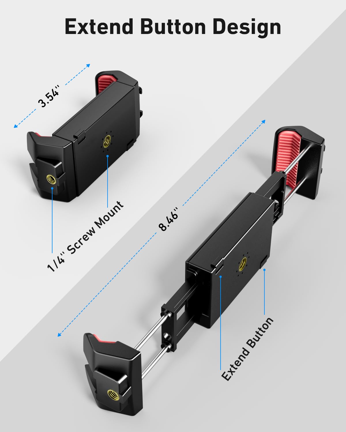 Kraftgeek Phone Ipad Tripod Mount, Iphone Holder For Tripod With 1/4    Screw Adapter, Iphone Tripod Mount For Ipad Pro 13'', Ip