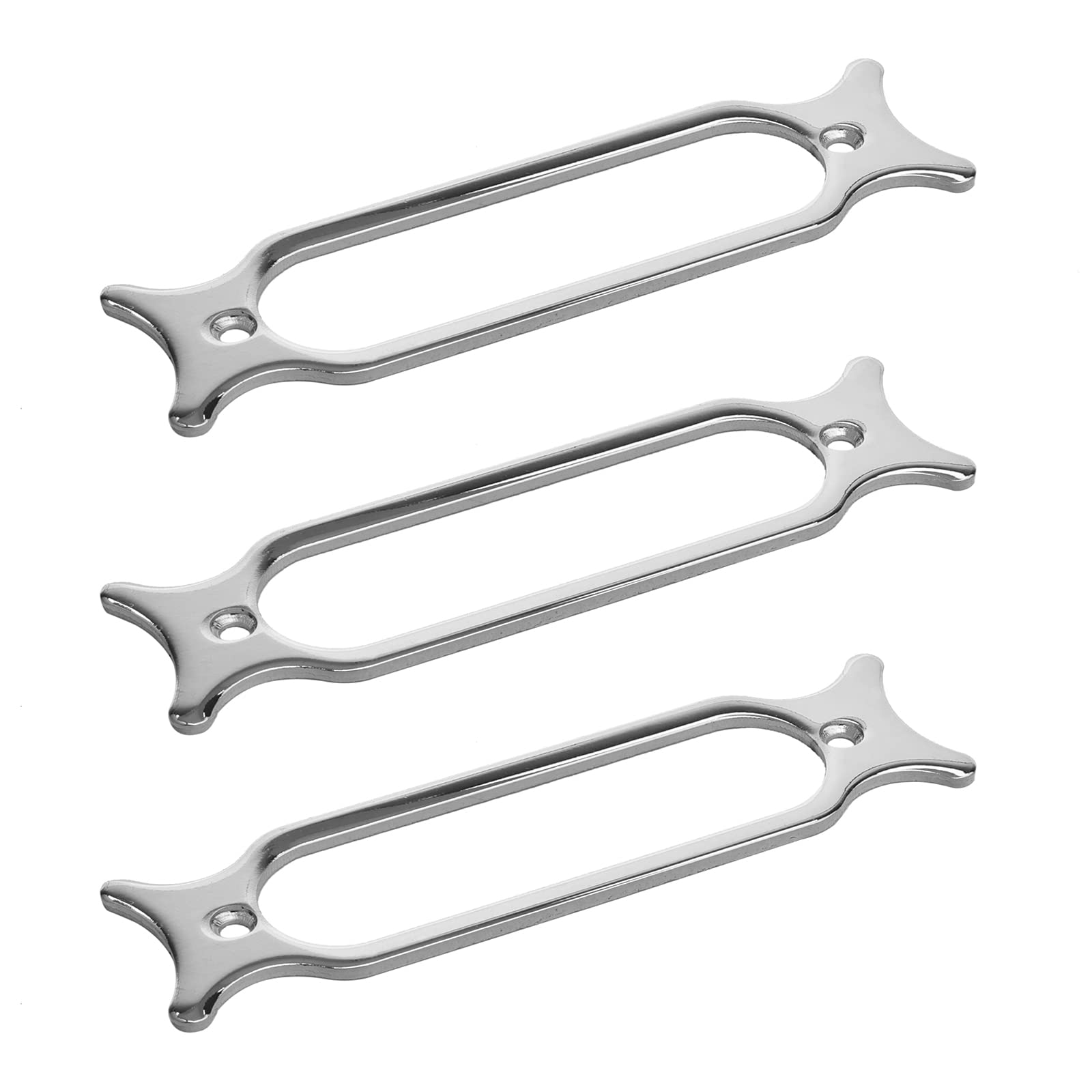 Unxuey Metal Single Coil Pickup Mounting Ring Set Pickups Cover Frame Replacement Part For Electric Guitar (3 Pack, Silver)