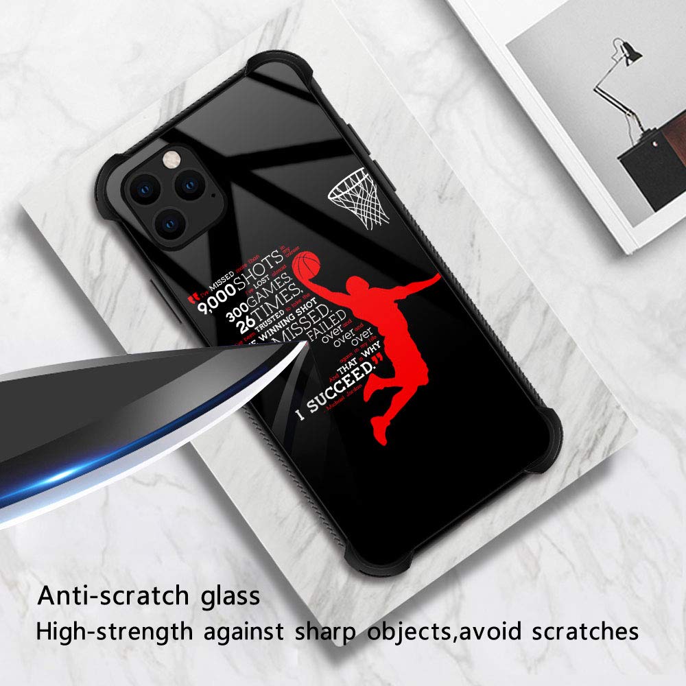 Zhegailian Case Compatible With Iphone 12 Pro Max,Red Dunk Case For Iphone 12 Pro Max For Boys Men,Pattern Design Anti Scratch O