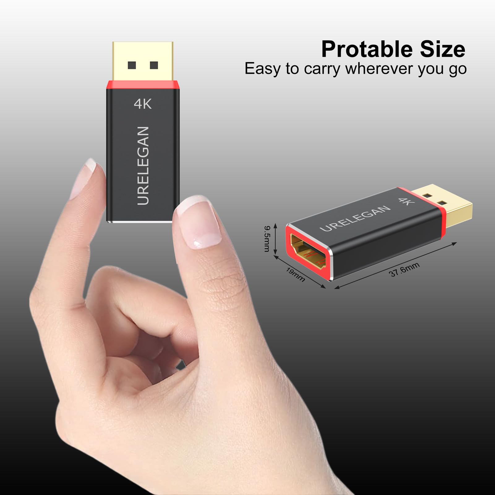 Urelegan Displayport To Hdmi Adapter 5 Pack - Thumbnail 2