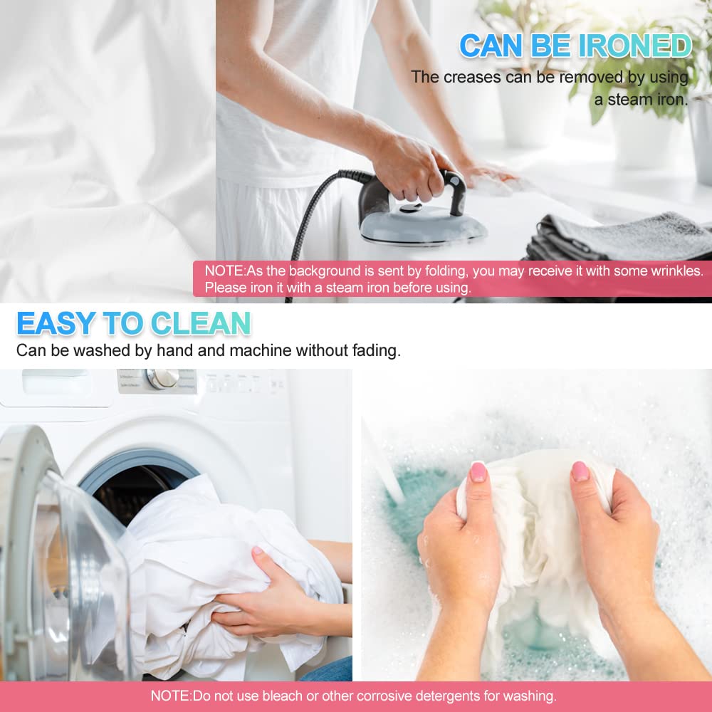 Jebutu 5X6.5Ft White Screen Backdrop With Stand Kit, White Screen With T Shape Background Support Stand, Portable White Screen S