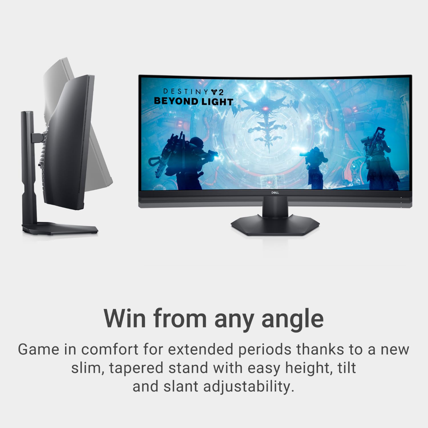 Dell S3422Dwg Curved Gaming Monitor   34 Inch 1800R Curved Screen With 144Hz Refresh Rate, Wqhd (3440 X 1440) Display, Hdmi, Dp