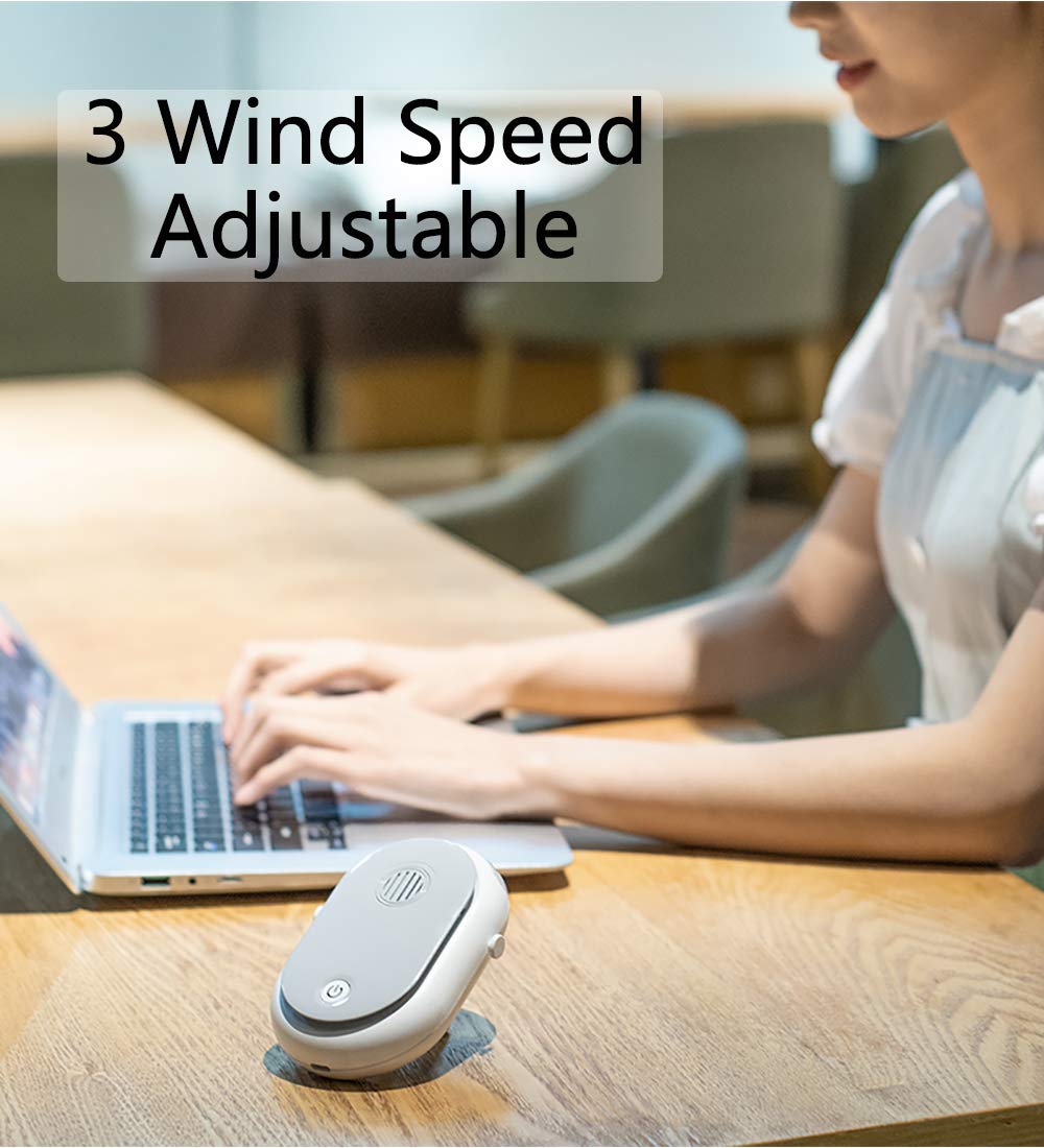 Portable Hanging Neck Fan Wearable Personal Fan Battery Operated Usb Rechargeable 3 Speed Mini Handheld Air Conditioning Cooling