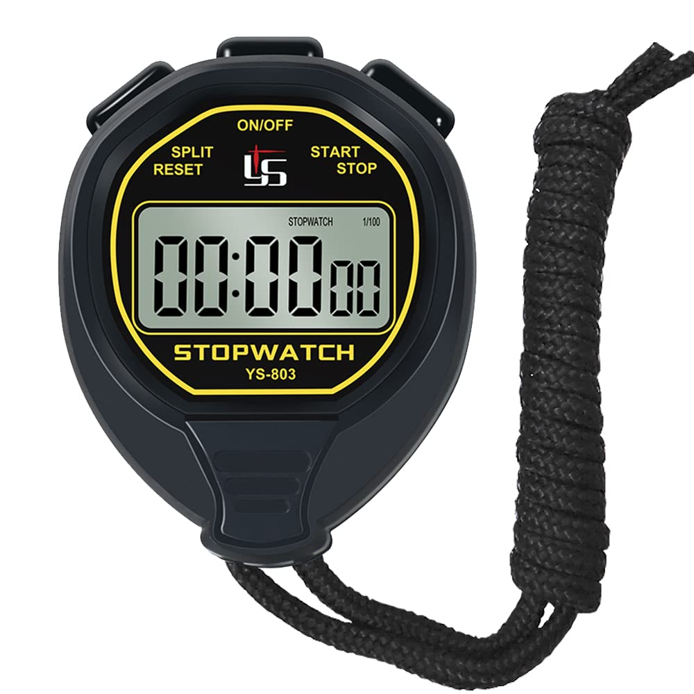 Fcxjtu Simple Digital Basic Stopwatch, No Bells, No Clock, No Alarm, Simple Basic Operation, Silent, On/Off, Pure Stopwatch For