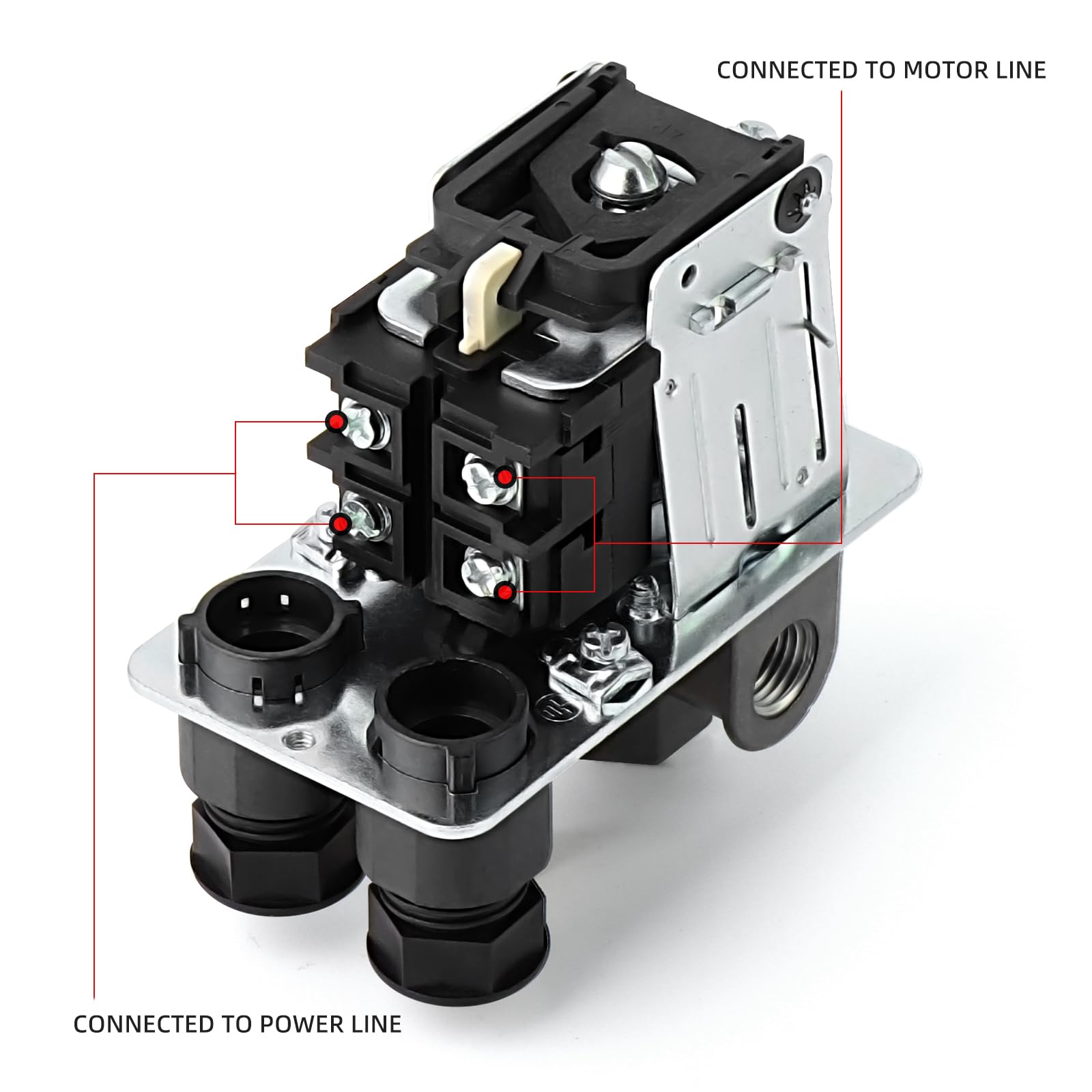 Meanlin Measure Air Compressor Pressure Switch Control Valve 120 150 Psi 110V 240V 4 Way Replacement Parts With 0 200 Psi Air Co