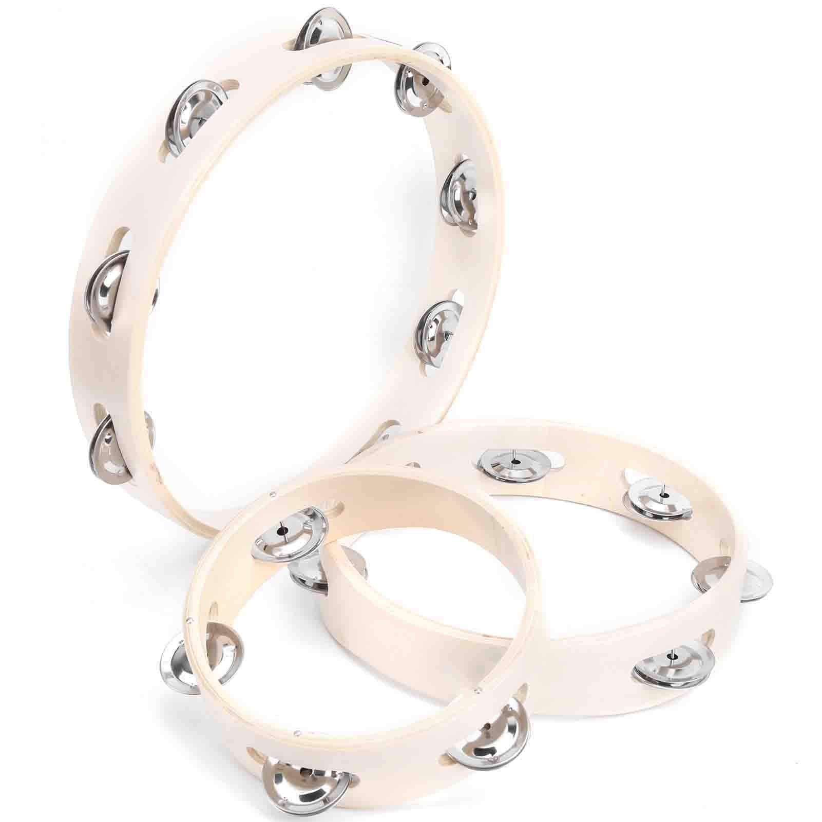 Tambourine, Instrument Holz, Sturdy Smooth for Party Dancing