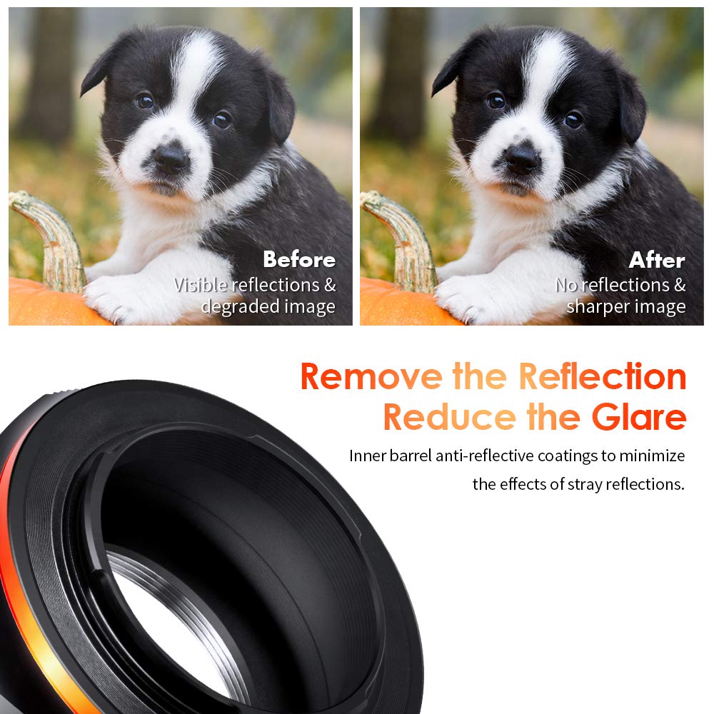 K&F Concept M42 To Fuji X Lens Mount Adapter For M42 Screw Mount Lens To Fujifilm Fuji X Series X Fx Mount Mirrorless Cameras With Matting Varnish Design For Fuji Xt2 Xt20 Xe3 Xt1 X T2