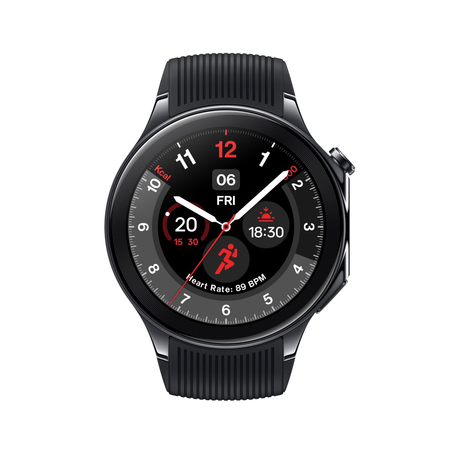 Oneplus Watch 2 Black Steel, 32Gb, 100 Hour Battery, Health & Fitness Tracking, Sapphire Crystal Design, Dual Engine, Wear Os By