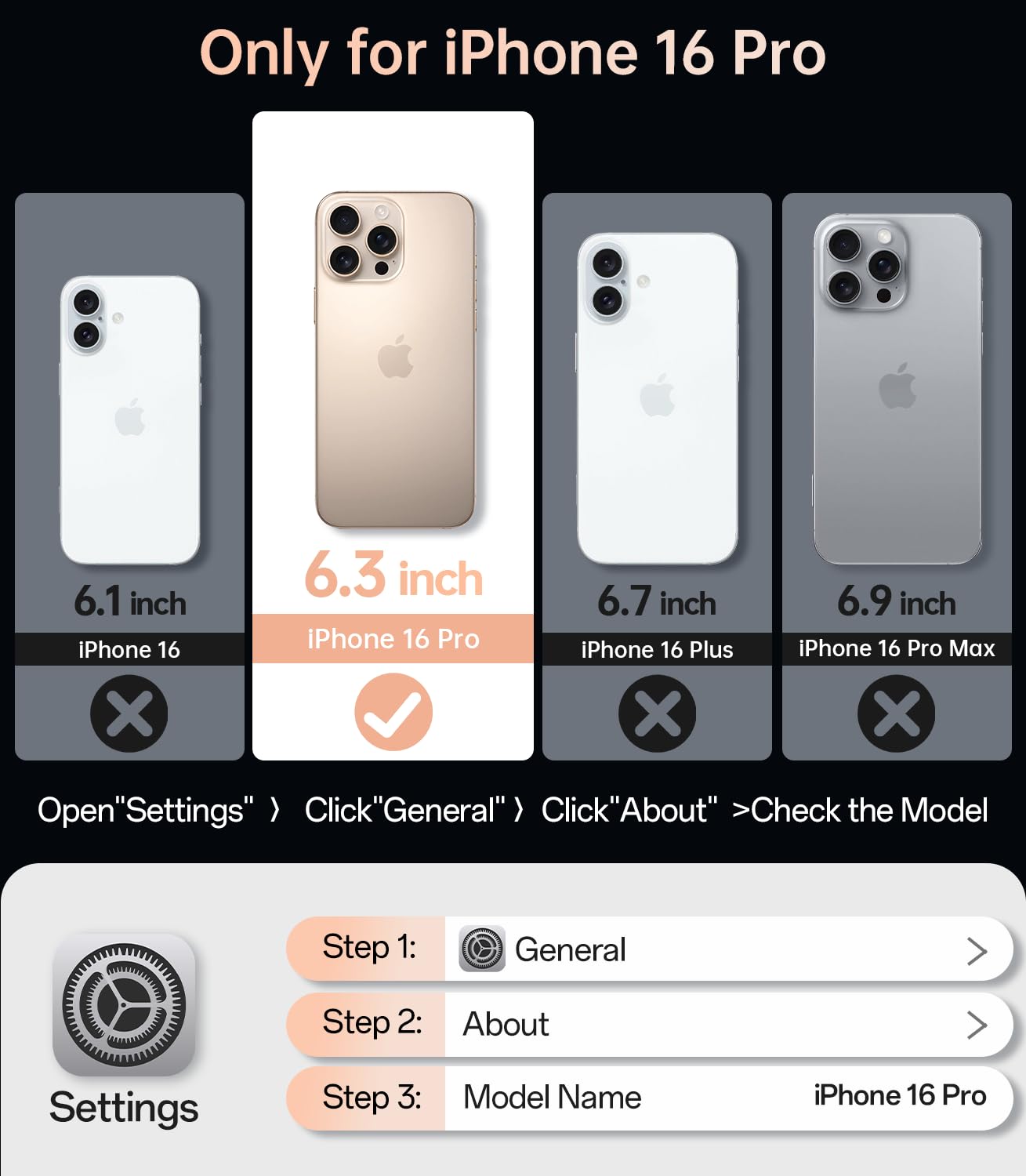 Meifigno Magnetic Case For Iphone 16 Pro 6.3, Compatible With Magsafe, Military Grade Protection, Translucent Matte Back With Me