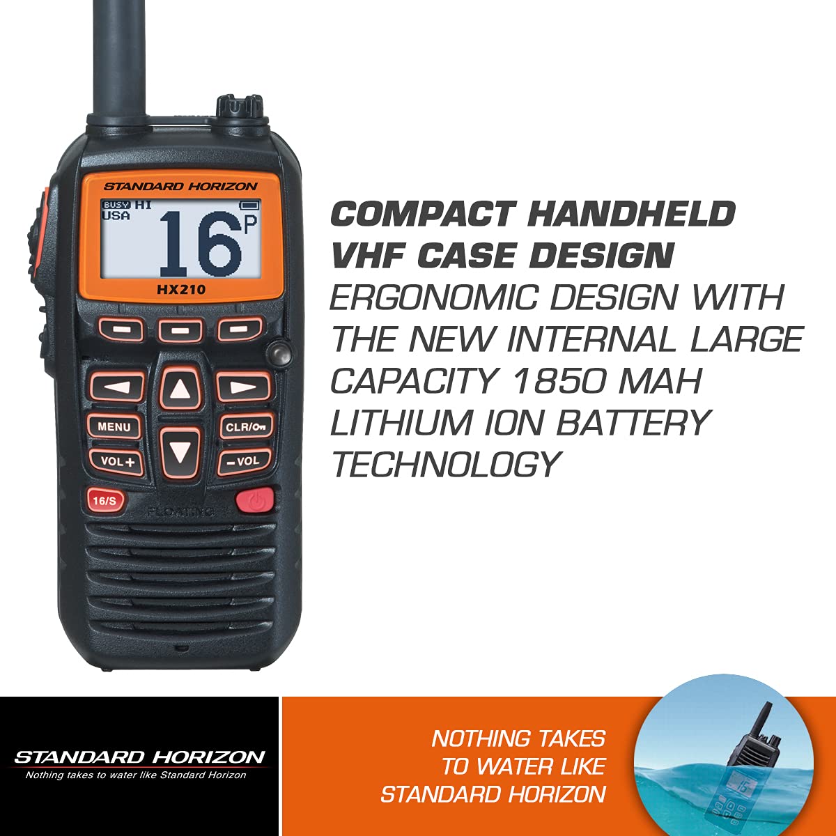 Standard Horizon Hx210 6W  Compact Floating Handheld Vhf