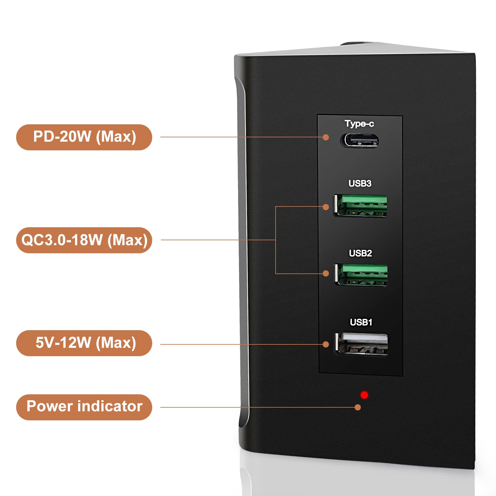 Dc 12V 24V To 5V Usb Step Down Converter 68W 12V To Usb Multi Port Power Adapter Charger For Iphone Android Samsung And Tablet C