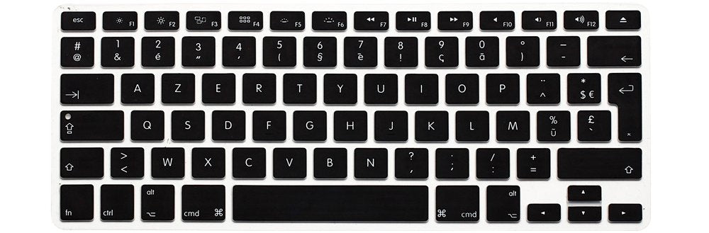Hrh Azerty French Silicone Keyboard Cover Skin For Macbook Air 13,For Macbook Pro 13/15/17(With Or W/Out Retina Display,2015 Or
