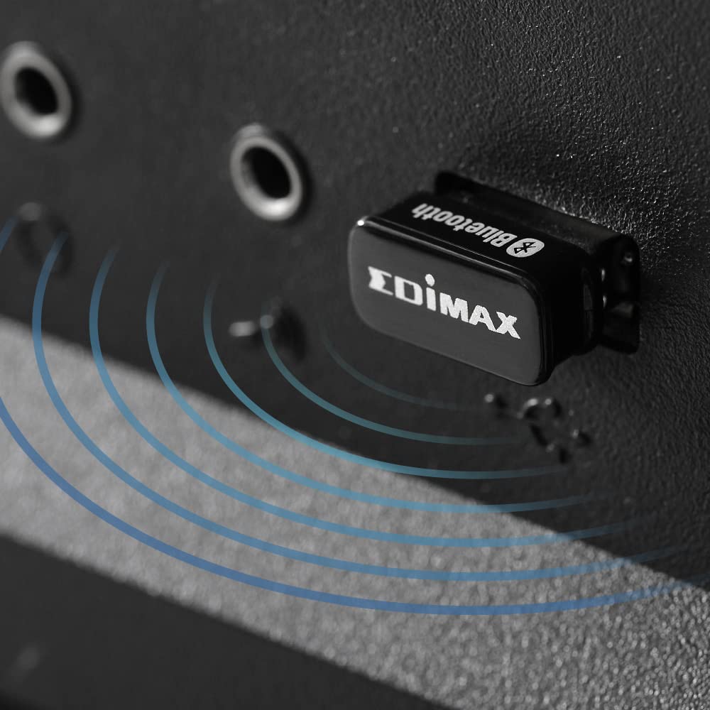 Edimax Bluetooth Adapter For Pc, Bt 5.0 Edr Nano Usb Dongle, Fast Transfer, Bluetooth Headphones Headset Speakers Keyboard Mouse