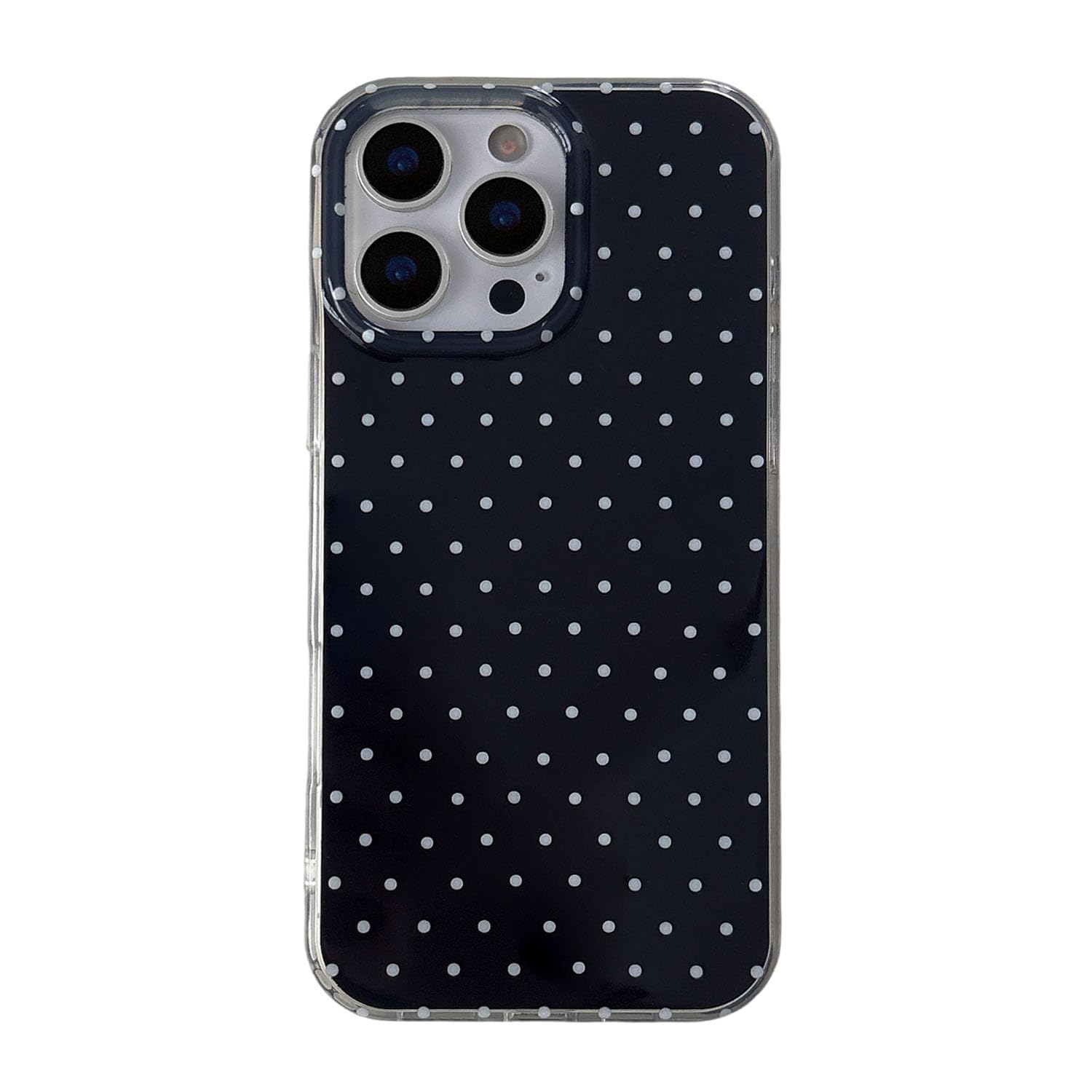 QLTYPRI Cute Phone Case for iPhone 16 Pro Case Polka Dot Fashion Aesthetic Design for Women Girls, Slim TPU Shockproof Protectiv