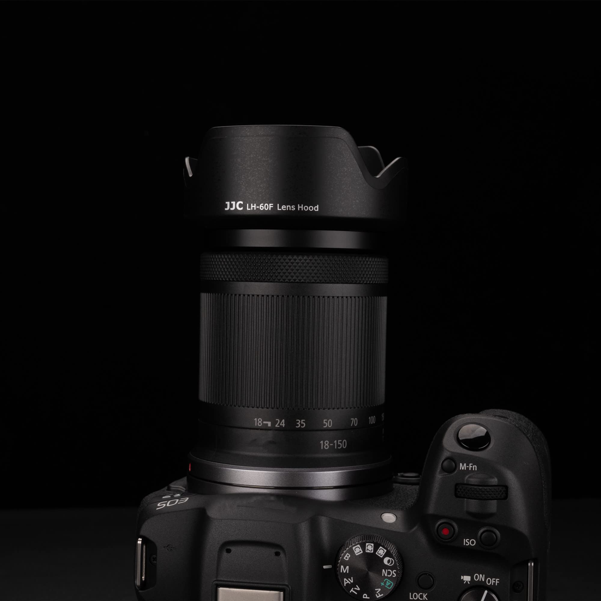 Jjc Ew 60F Reversible Lens Hood For Canon Rf S 18 150Mm F3.5 6.3 Is Stm Lens On Eos R7 R10 & For Canon Ef M 18 150Mm F3.5 6.3 Is