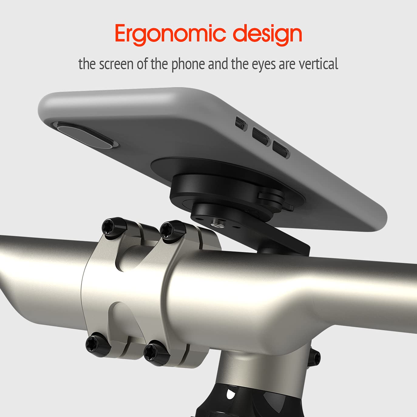 Sincetop Universal Bike Phone Mount, Aluminum Stem Cap Phone Holder For Mountain And Road Bicycles, Quick Connect Riding Clip St