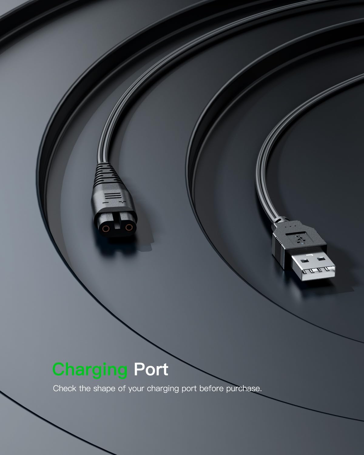 Superer USB Charger Cable for Hatteker Trimmers - Thumbnail 3