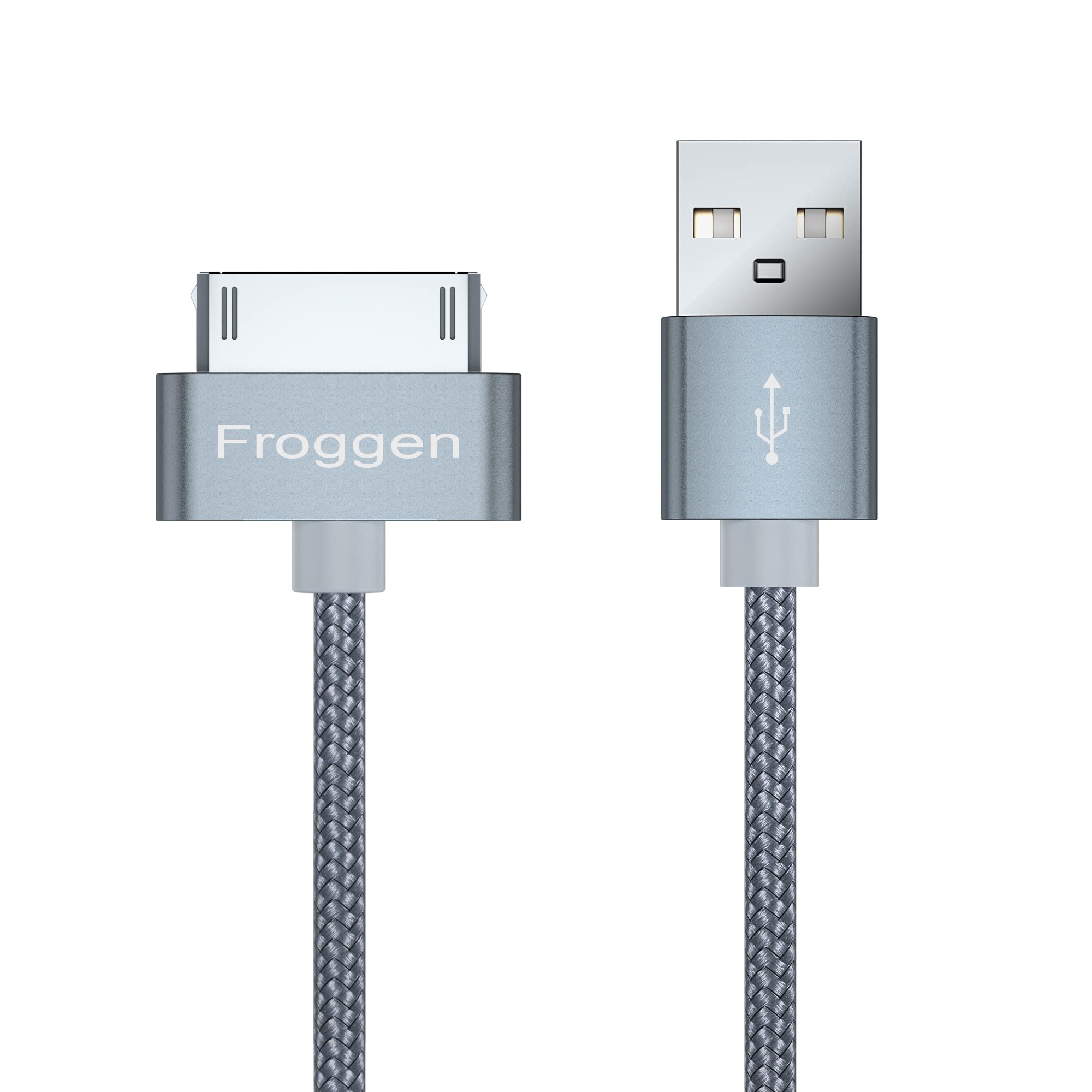Froggen 30 Pin USB Sync Charging Cable Compatible with iPhone 4/4s, iPhone 3G/3GS, i-Pad 1/2/3, i-Pod 3.2 FT