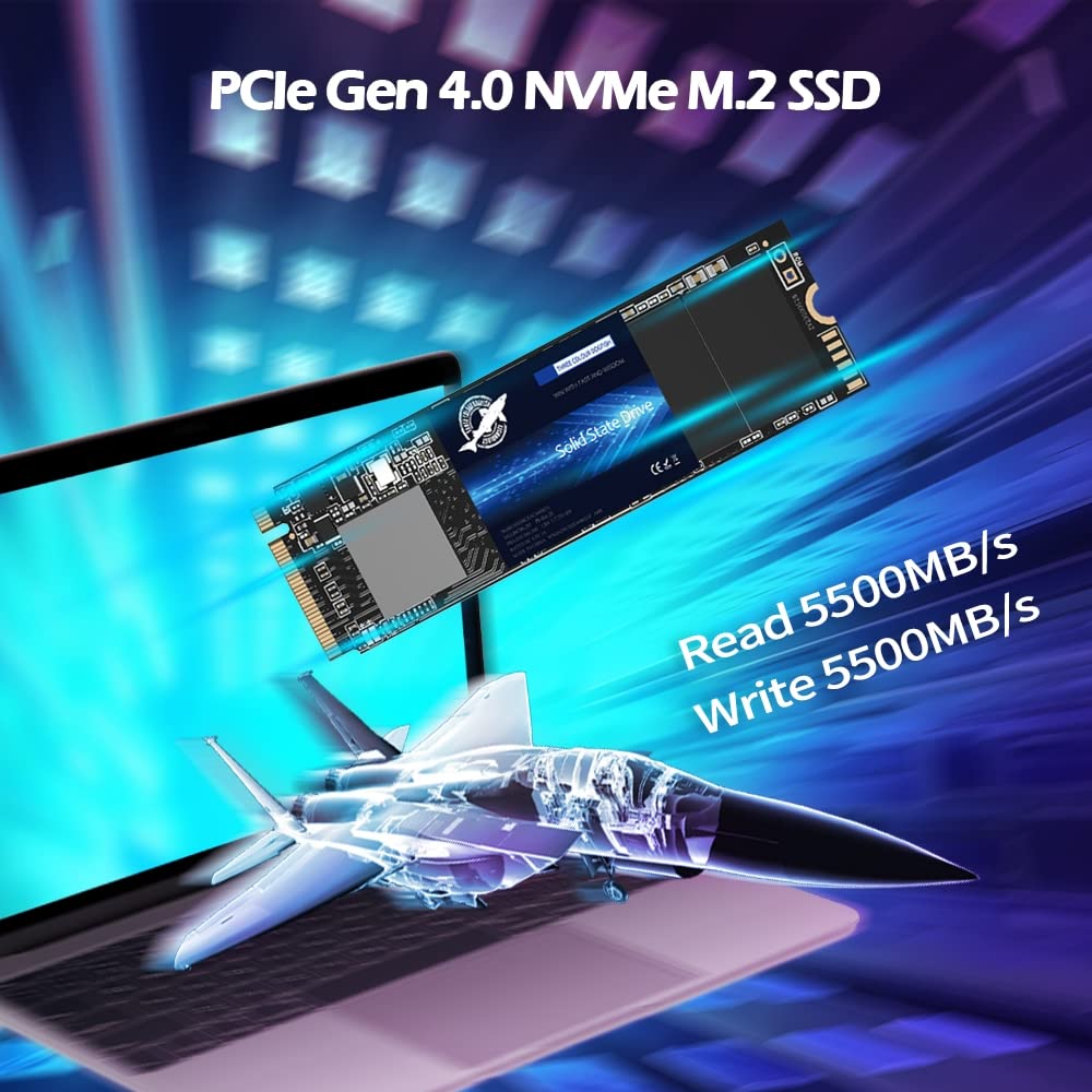 Dogfish 1Tb Ssd Pcie Gen 4.0 Nvme M.2 2280 3D Nand Internal Solid State Drive, Gaming Ssd,R/W Speed Up To 5500Mb/S And 5000Mb/S(