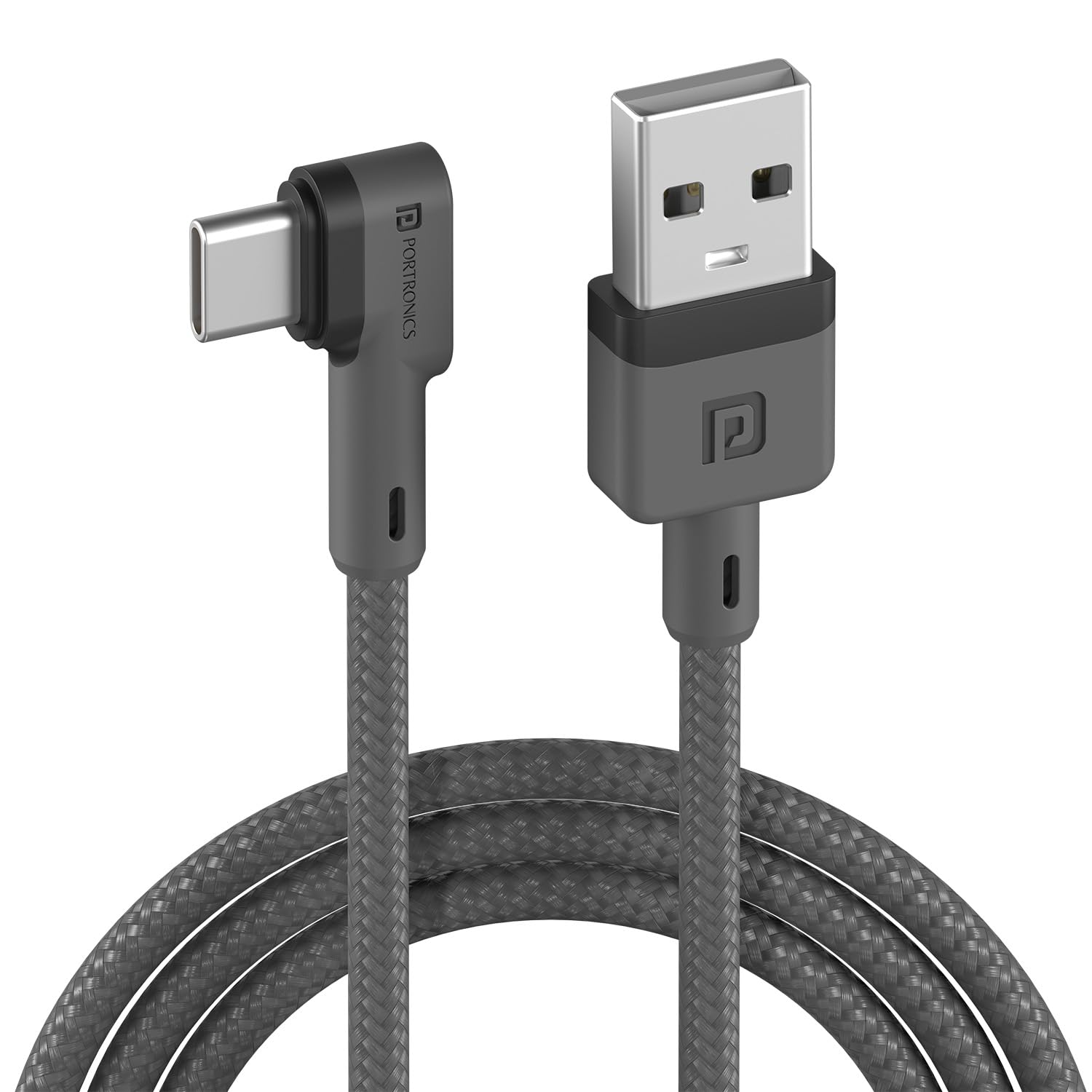 Portronics Konnect L POR1081 Fast Charging 3A TypeC Cable 1.2Meter with Charge & Sync Function for All TypeC Devices (Grey)