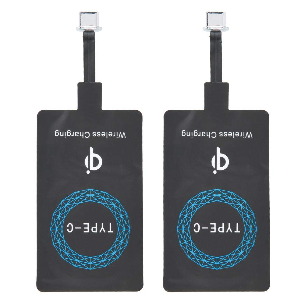Ashata 2Pcs Type C Qi Adapter With Fast & Smart Microchip Technology, Magic Tag Usb C Qi Charging Receiver Chip For All Type C C