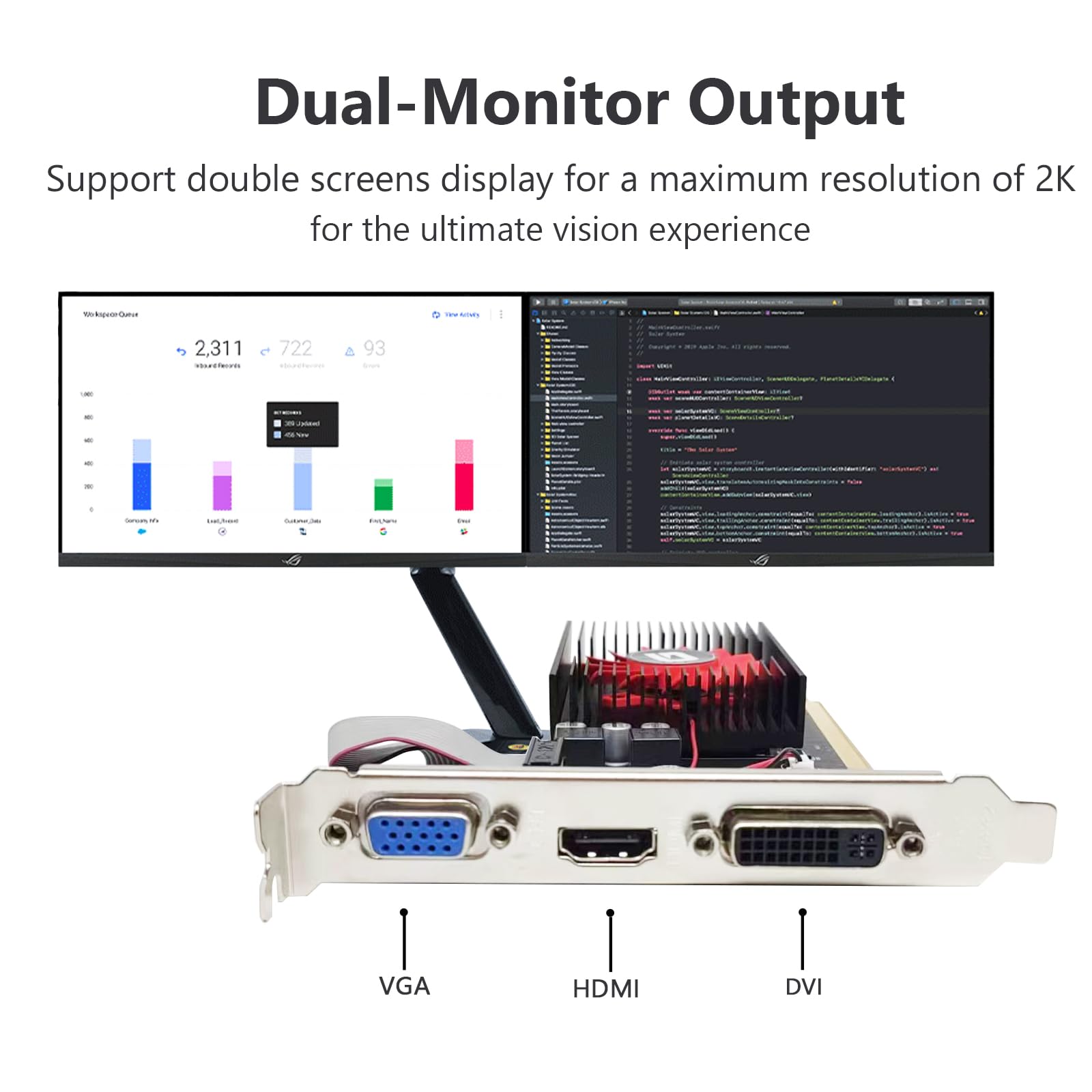 Glorto Radeon Hd 5450 1Gb Ddr3 Low Profile Graphics Card, Pci Express 2.0 X16, Hdmi/Vga/Dvi, Entry Level Gpu For Pc, Sff And Htp