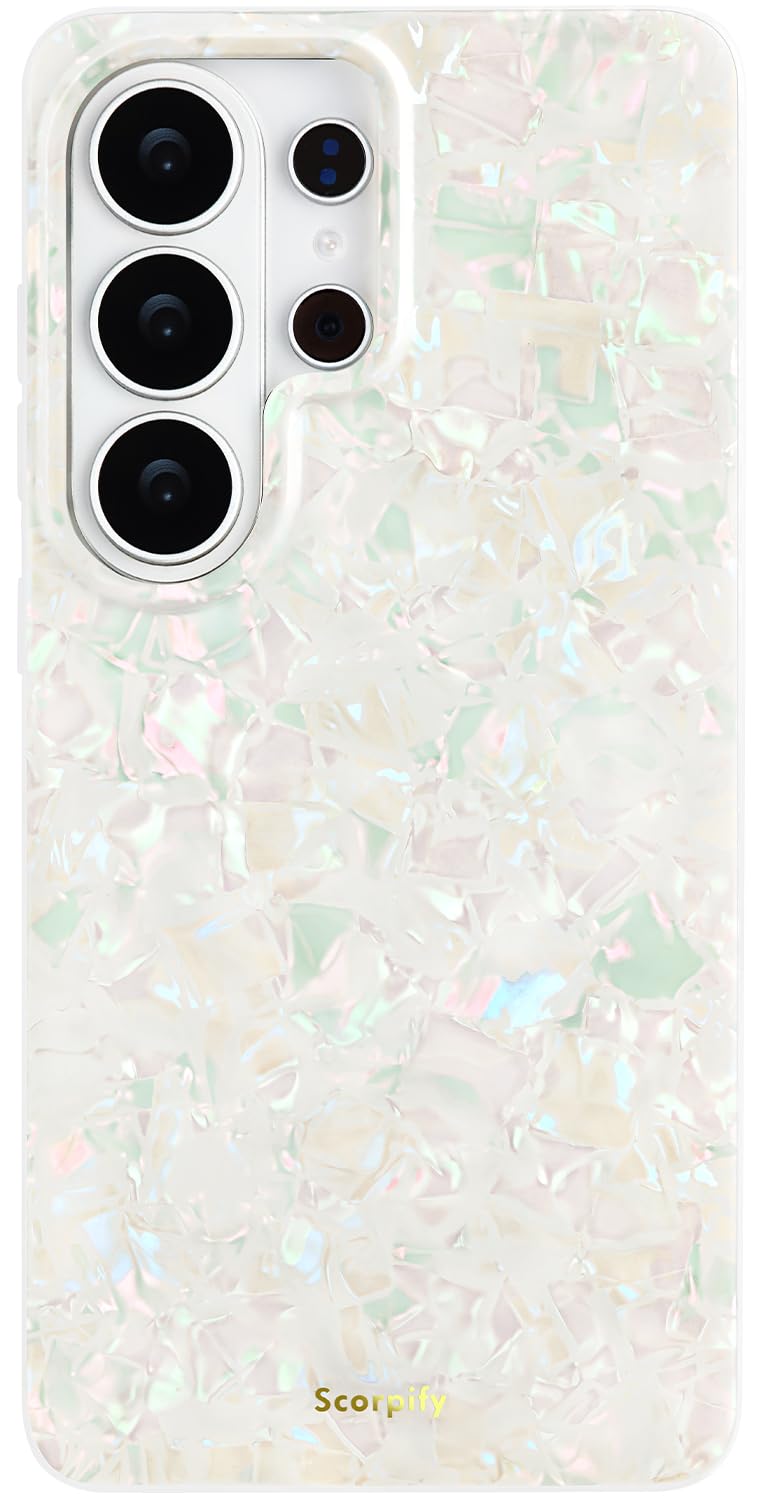 SCORPIFY Compatible with Samsung Galaxy S26 Ultra Case [Compatible with MagSafe] for Colorful Pearl Design, Cute Clear Magnetic 