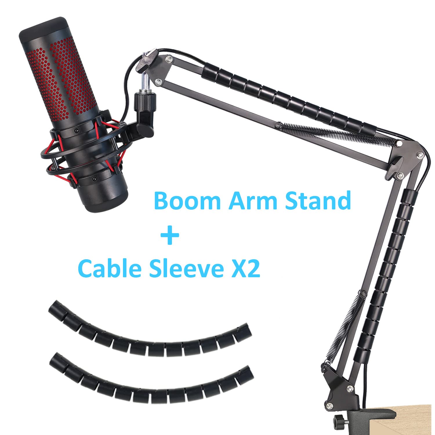 Mic Arm For Hyperx Quadcast - Professional Boom Arm Compatible With Hyperx Quadcast S And Quadcast Microphone, Adjustable Scisso