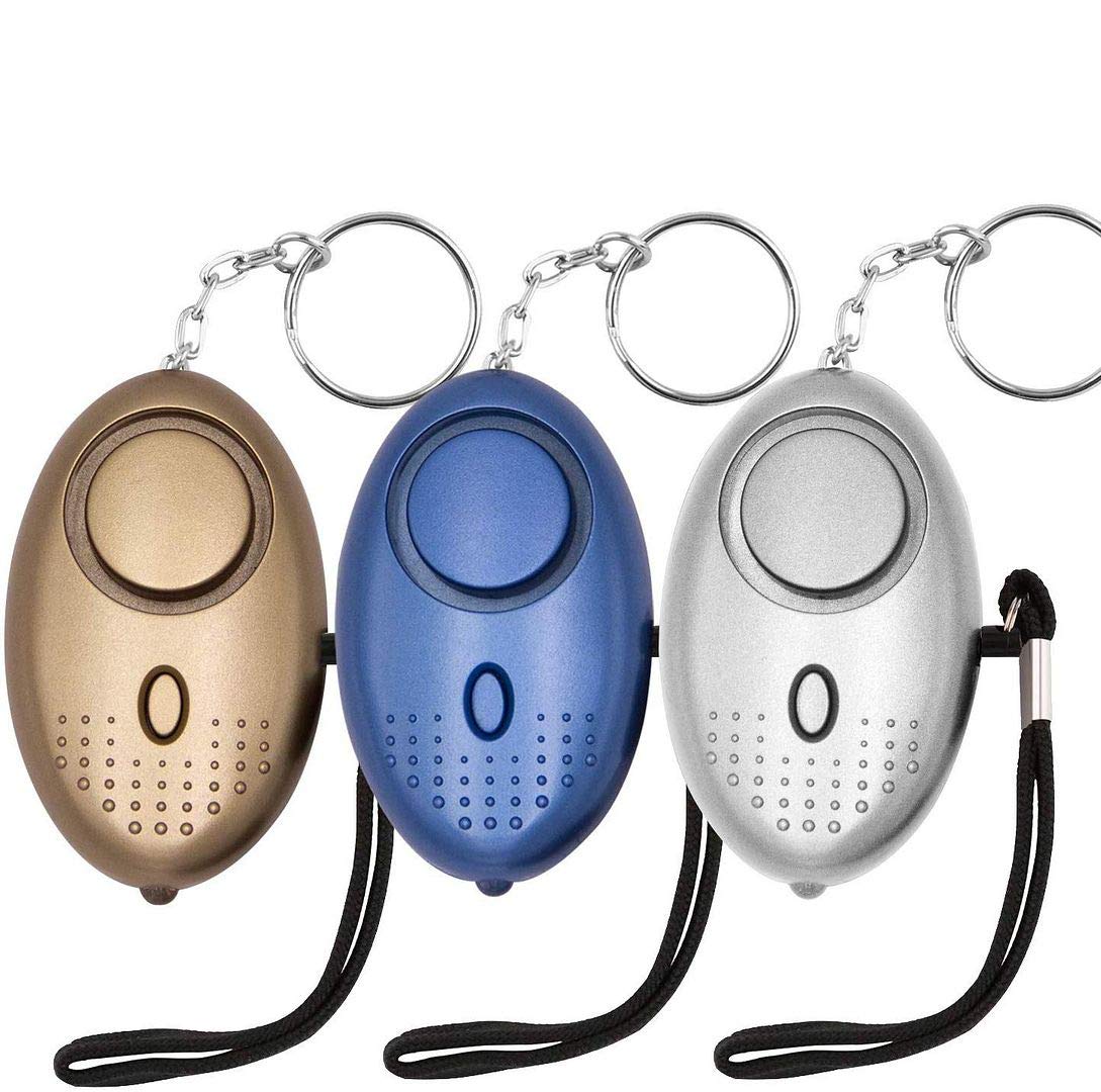 Kosin Safe Sound Personal Alarm, 3 Pack 145Db Personal Security Alarm Keychain With Led Lights, Emergency Safety Alarm For Women