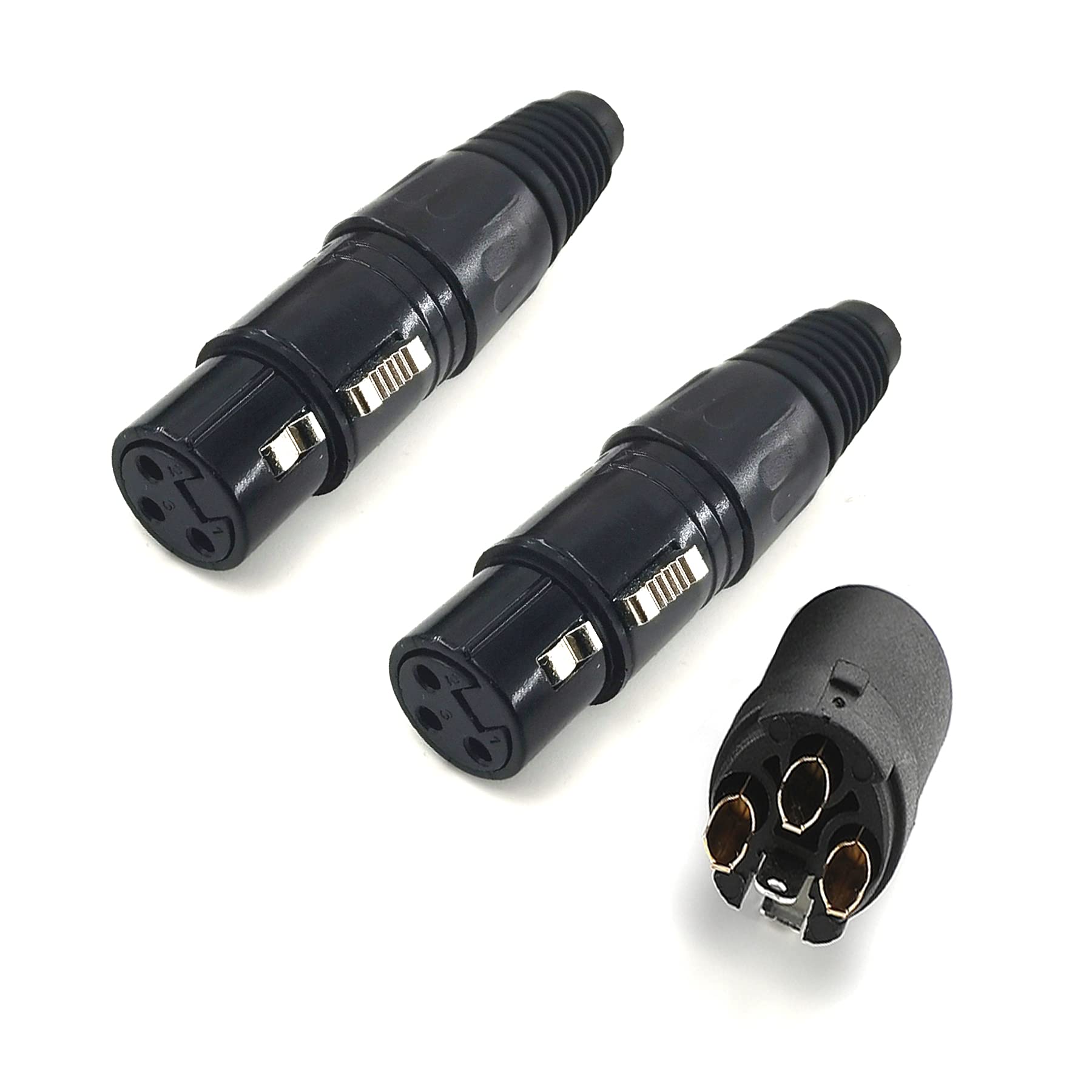 Suanqi Xlr To 1/4 Trs Stereo Adapter, 6.35Mm Dual Channel To 3 Pin Xlr (Female), Xlr To 1/4 Stereo Balanced Microphone Stereo Un