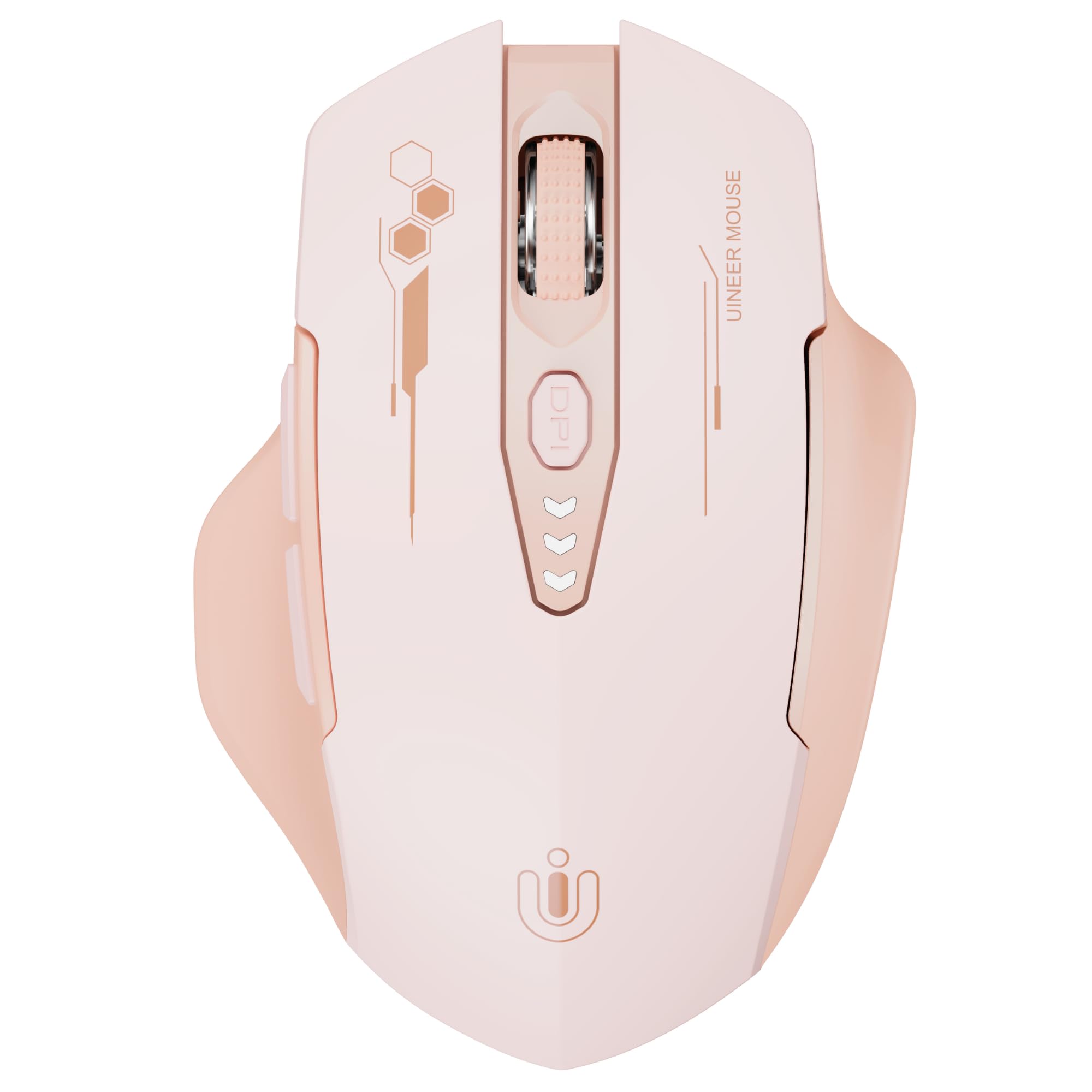 Wireless Bluetooth Mouse,[Upgraded] Rechargeable Computer Mice (BT 5.0/4.0+2.4G Hz) with Visible Battery Level, 4 Adiustable DPl