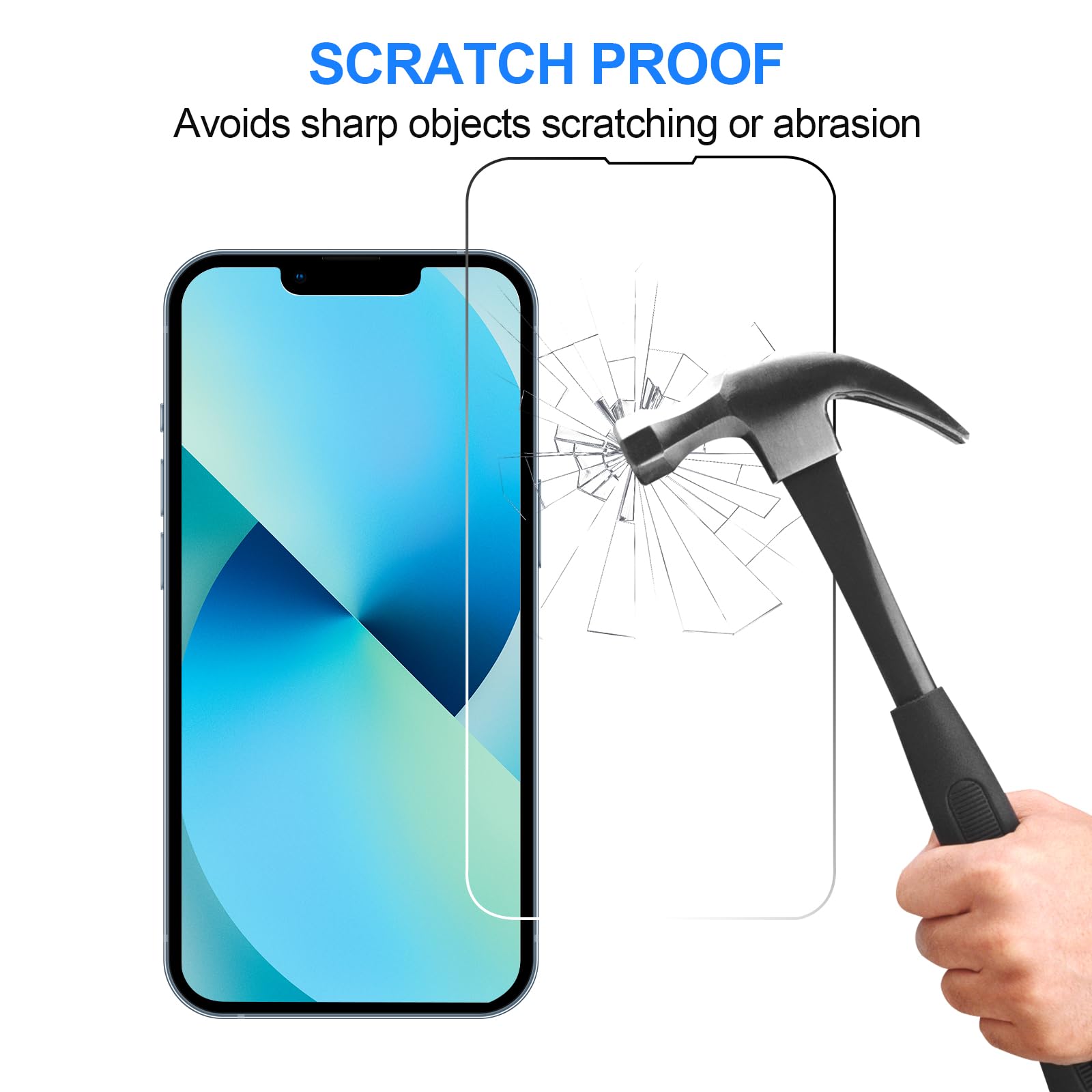 Avoar [3+3 Pack Glass Screen Protector For Iphone 13 With Camera Lens Protector, 6.1 Inch Hd Clear Tempered Glass Film For Iphon