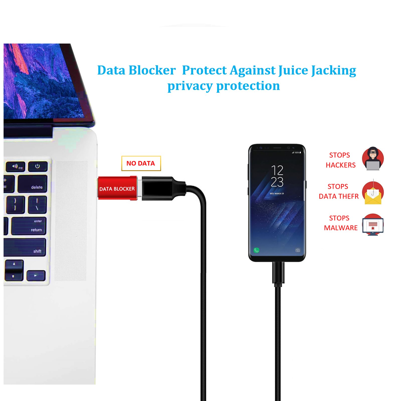Usb Data Blocker  Protect Against Juice Jacking,Hack Proof 100% Guaranteed, Protection From Illegal Downloading, Any Other Usb D