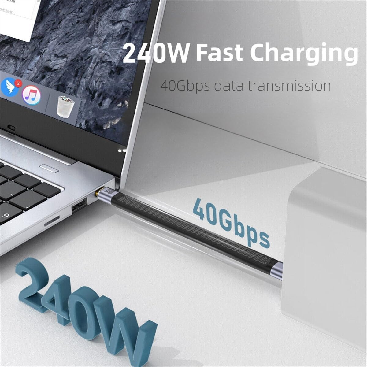 Usb C To Type C Cable,Short Usb C Cable,Usb Type C Charger Data Cable,40Gbps Data Transfer,Support Thunderbolt 4/3,Usb 4, Pd 240